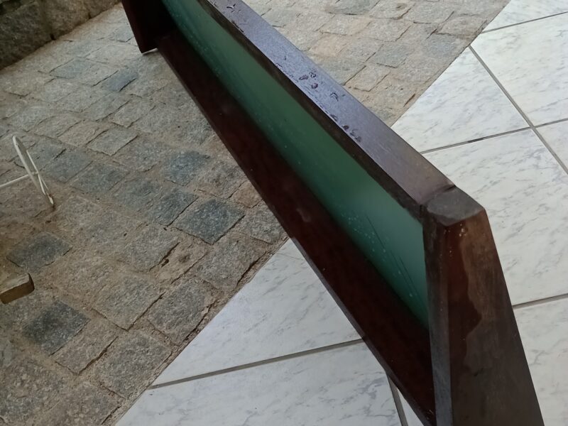 Vidro de Chão 1,53 x 0,51. Peça Original. Madeira Maciça.